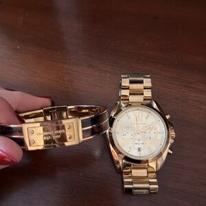 Michael Kors watch and Hinged bangle